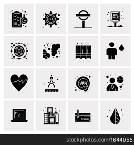 16 Universal Business Icons Vector. Creative Icon Illustration to use in web and Mobile Related project.