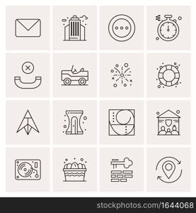 16 Universal Business Icons Vector. Creative Icon Illustration to use in web and Mobile Related project.