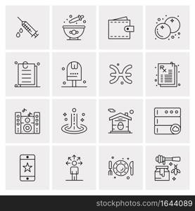 16 Universal Business Icons Vector. Creative Icon Illustration to use in web and Mobile Related project.