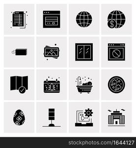 16 Universal Business Icons Vector. Creative Icon Illustration to use in web and Mobile Related project.