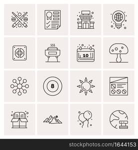 16 Universal Business Icons Vector. Creative Icon Illustration to use in web and Mobile Related project.