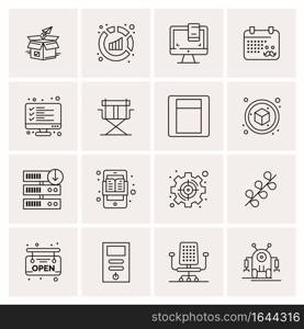 16 Universal Business Icons Vector. Creative Icon Illustration to use in web and Mobile Related project.