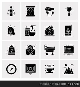 16 Universal Business Icons Vector. Creative Icon Illustration to use in web and Mobile Related project.