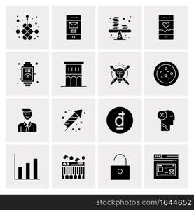 16 Universal Business Icons Vector. Creative Icon Illustration to use in web and Mobile Related project.