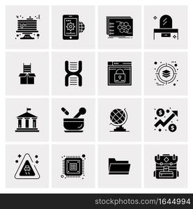 16 Universal Business Icons Vector. Creative Icon Illustration to use in web and Mobile Related project.