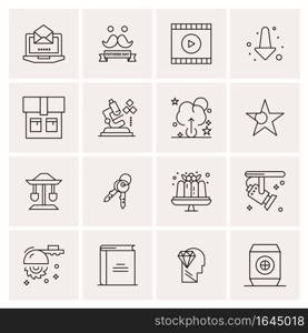 16 Universal Business Icons Vector. Creative Icon Illustration to use in web and Mobile Related project.