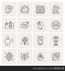 16 Universal Business Icons Vector. Creative Icon Illustration to use in web and Mobile Related project.