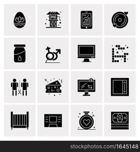 16 Universal Business Icons Vector. Creative Icon Illustration to use in web and Mobile Related project.