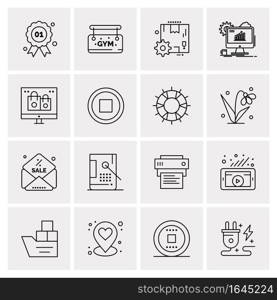 16 Universal Business Icons Vector. Creative Icon Illustration to use in web and Mobile Related project.