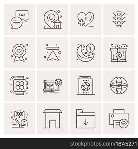 16 Universal Business Icons Vector. Creative Icon Illustration to use in web and Mobile Related project.