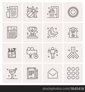 16 Universal Business Icons Vector. Creative Icon Illustration to use in web and Mobile Related project.