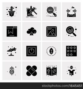 16 Universal Business Icons Vector. Creative Icon Illustration to use in web and Mobile Related project.