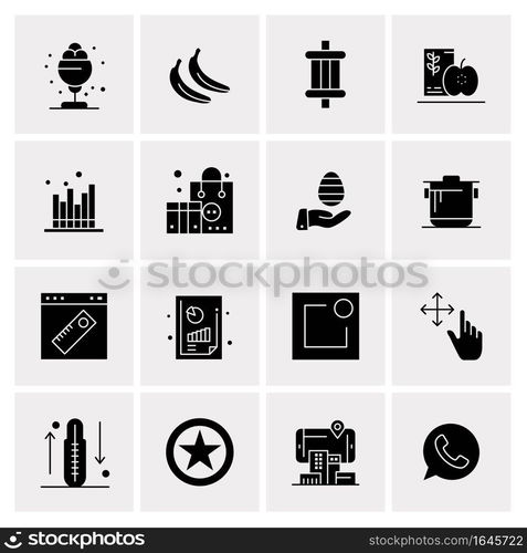 16 Universal Business Icons Vector. Creative Icon Illustration to use in web and Mobile Related project.