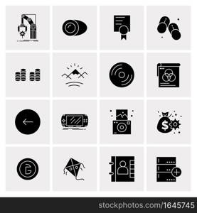 16 Universal Business Icons Vector. Creative Icon Illustration to use in web and Mobile Related project.