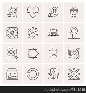 16 Universal Business Icons Vector. Creative Icon Illustration to use in web and Mobile Related project.