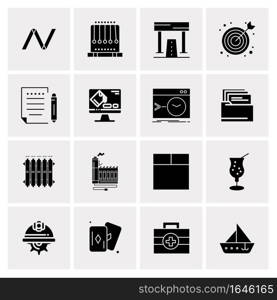 16 Universal Business Icons Vector. Creative Icon Illustration to use in web and Mobile Related project.