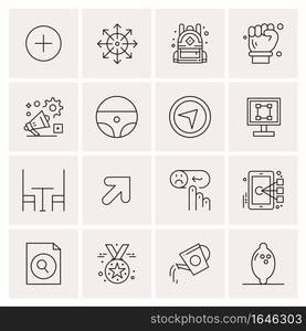 16 Universal Business Icons Vector. Creative Icon Illustration to use in web and Mobile Related project.