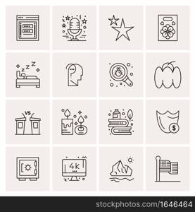 16 Universal Business Icons Vector. Creative Icon Illustration to use in web and Mobile Related project.