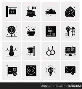 16 Universal Business Icons Vector. Creative Icon Illustration to use in web and Mobile Related project.