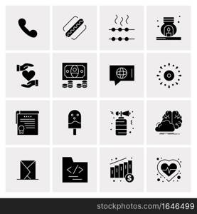 16 Universal Business Icons Vector. Creative Icon Illustration to use in web and Mobile Related project.