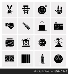 16 Universal Business Icons Vector. Creative Icon Illustration to use in web and Mobile Related project.