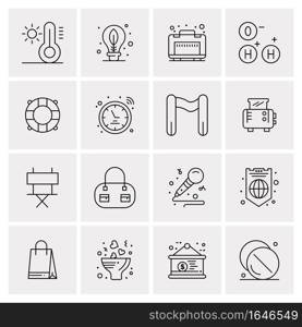 16 Universal Business Icons Vector. Creative Icon Illustration to use in web and Mobile Related project.