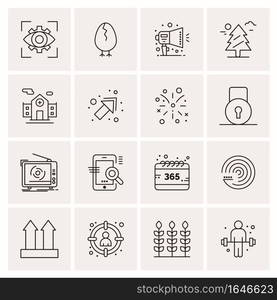 16 Universal Business Icons Vector. Creative Icon Illustration to use in web and Mobile Related project.