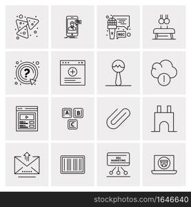 16 Universal Business Icons Vector. Creative Icon Illustration to use in web and Mobile Related project.