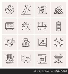 16 Universal Business Icons Vector. Creative Icon Illustration to use in web and Mobile Related project.