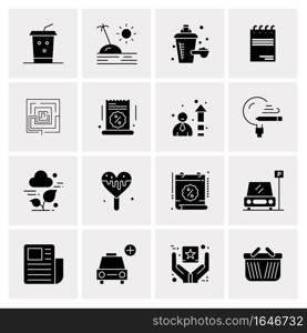 16 Universal Business Icons Vector. Creative Icon Illustration to use in web and Mobile Related project.