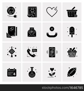 16 Universal Business Icons Vector. Creative Icon Illustration to use in web and Mobile Related project.