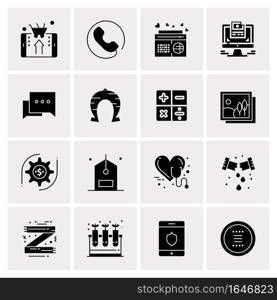 16 Universal Business Icons Vector. Creative Icon Illustration to use in web and Mobile Related project.