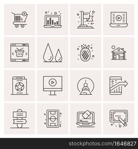 16 Universal Business Icons Vector. Creative Icon Illustration to use in web and Mobile Related project.