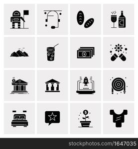 16 Universal Business Icons Vector. Creative Icon Illustration to use in web and Mobile Related project.