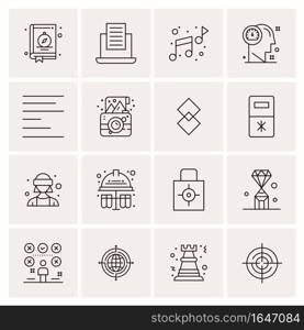 16 Universal Business Icons Vector. Creative Icon Illustration to use in web and Mobile Related project.