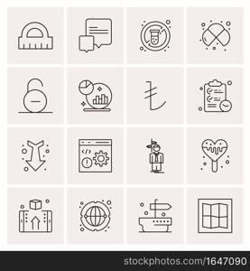 16 Universal Business Icons Vector. Creative Icon Illustration to use in web and Mobile Related project.