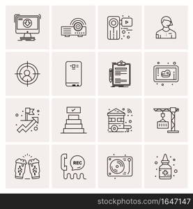 16 Universal Business Icons Vector. Creative Icon Illustration to use in web and Mobile Related project.