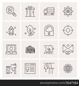 16 Universal Business Icons Vector. Creative Icon Illustration to use in web and Mobile Related project.