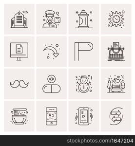 16 Universal Business Icons Vector. Creative Icon Illustration to use in web and Mobile Related project.