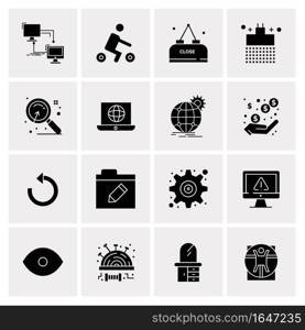 16 Universal Business Icons Vector. Creative Icon Illustration to use in web and Mobile Related project.