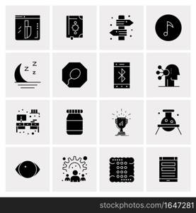 16 Universal Business Icons Vector. Creative Icon Illustration to use in web and Mobile Related project.