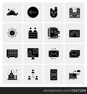 16 Universal Business Icons Vector. Creative Icon Illustration to use in web and Mobile Related project.