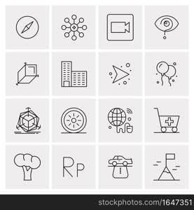 16 Universal Business Icons Vector. Creative Icon Illustration to use in web and Mobile Related project.