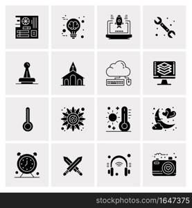 16 Universal Business Icons Vector. Creative Icon Illustration to use in web and Mobile Related project.