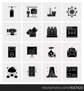 16 Universal Business Icons Vector. Creative Icon Illustration to use in web and Mobile Related project.