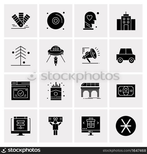 16 Universal Business Icons Vector. Creative Icon Illustration to use in web and Mobile Related project.