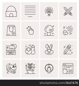 16 Universal Business Icons Vector. Creative Icon Illustration to use in web and Mobile Related project.