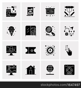 16 Universal Business Icons Vector. Creative Icon Illustration to use in web and Mobile Related project.