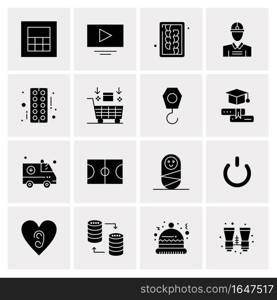 16 Universal Business Icons Vector. Creative Icon Illustration to use in web and Mobile Related project.