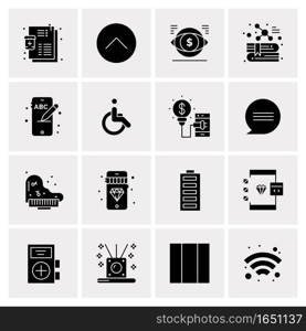 16 Universal Business Icons Vector. Creative Icon Illustration to use in web and Mobile Related project.